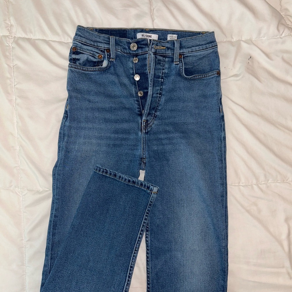 Re/Done High Rise Blue Jeans